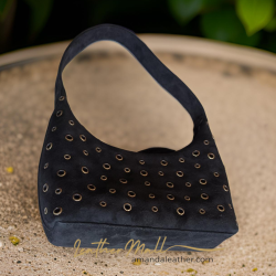 ALINA Eyelet Bag - Lamb Suede Handbag